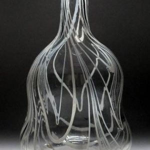SOLD - Victorian Nailsea Glass Wine Carafe c1860