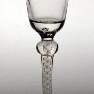 SOLD - Josephinenhutte Opaque Twist Liqueur Glass c1910
