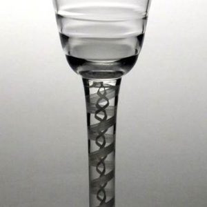 SOLD - Georgian Lynn Opaque Twist WIne Glass c1760