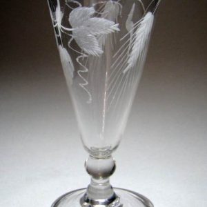 SOLD - George III Engraved Ale Glass c1760
