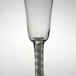 SOLD - Georgian Opaque Twist Ale Glass c1760