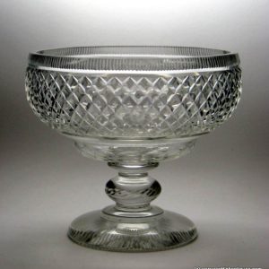 Large Irish Cut Glass Standing Bowl c1830