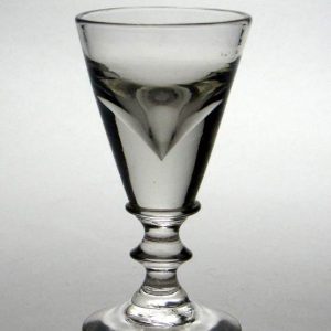 SOLD - Heavy Georgian Deceptive Dram Glass c1810