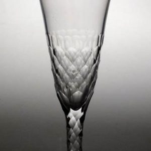 Victorian Facet Cut Champage Glass c1890