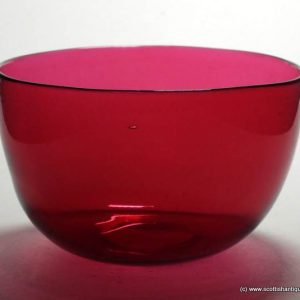 SOLD - Victorian Cranberry Glass Finger Bowl c1860