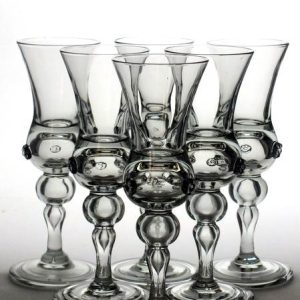 Six Georgian Style Wine Glasses