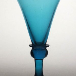 Regency Peacock Blue Wine Glass c1820
