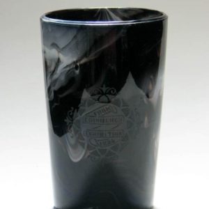 Sowerby Amethyst Malachite 'Edinburgh Exhibition' Glass Tumbler 1886