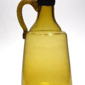 SOLD - Victorian Amber Glass Claret Jug c1870