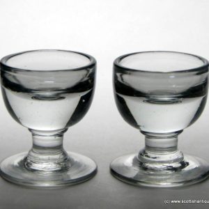 Pair of Victorian Two Penny Lick Glasses