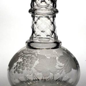 SOLD - Victorian Engraved Wine Carafe c1860