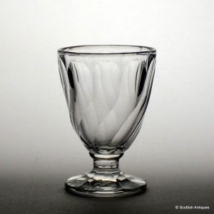Unusual Victorian Cut Glass Rummer c1870