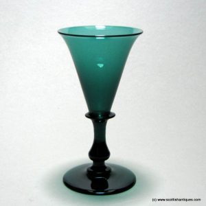 Green Georgian Wine Glass c1820