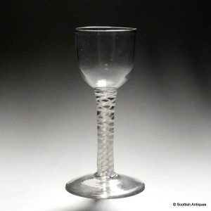 Georgian Opaque Twist Wine Glass c1760
