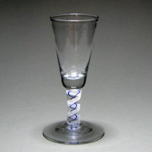 Mike Hunter Scottish Blue Colour Twist Sherry Glass 2007