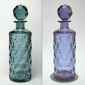 Moser Dichroic Cut Glass Decanter c1930