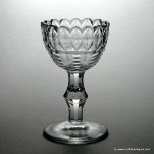 Georgian Facet Cut Sweetmeat Glass c1780