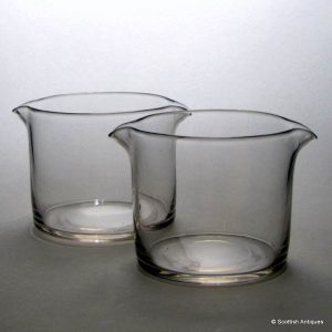 Pair Georgian Double Lipped Glass Wine Rinsers c1820