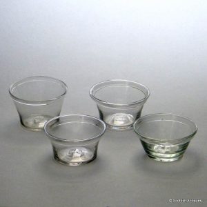 Assorted Set of 18th Century Glass Patty Pans c1750