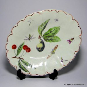 Botanical Derby Porcelain Dish c1760