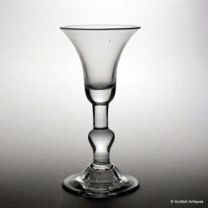 Georgian Baluster Wine Glass c1740