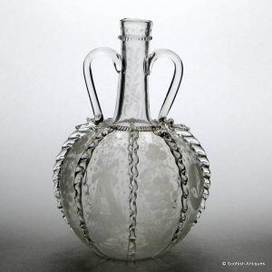 Renaissance Revival Engraved Dutch Spirit Bottle