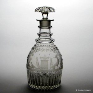Engraved Victorian Decanter c1840
