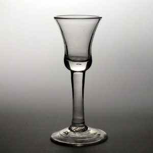 Georgian Plain Stem Wine Glass c1750