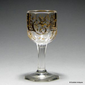 19th Century Gilded Wine Glass
