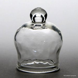 Rib Mouled Glass Cupping Jar c1820