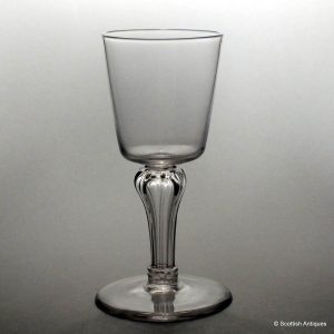 Large Georgian Pedestal Stem Wine Goblet c1745