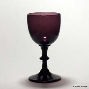 Amethyst Wine Glass c1840