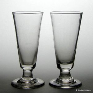 Pair of Large Victorian Ale Glasses c1870