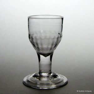 18th Century Rib Moulded Dram Glass c1745