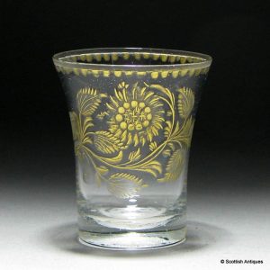 La Granja Engraved and Gilded Glass Tumbler c1760