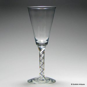Scottish Rainbow Opaque Twist Wine Goblet