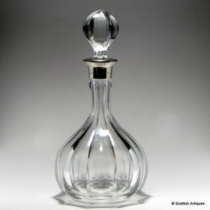 Large Sheffield Silver Top Decanter 1988