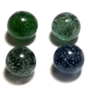 Four Antique German Mica Marbles c1860