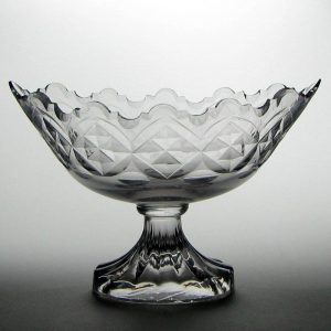 Irish Cut Glass Standing Bowl c1810