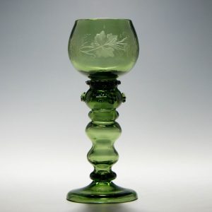 Engraved Victorian Hock Glass c1900