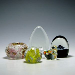 A Collection Of Five Vintage Paper Weights