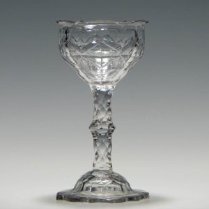 18th Century Domed Foot Facet Cut Sweetmeat c1780