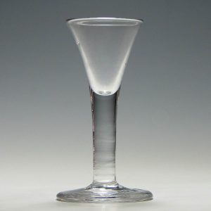 Georgian Drawn Trumpet Short Wine Glass c1750