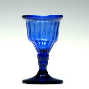 19th Century Rib Moulded Blue 'Egg Cup' c1820