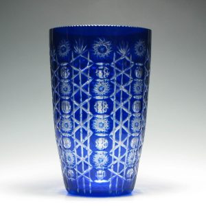 Large French Cut Glass Vase c1910