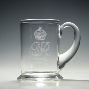 George VI Coronation Glass Tankard    c1937