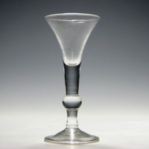 Georgian Baluster Wine Glass c1740