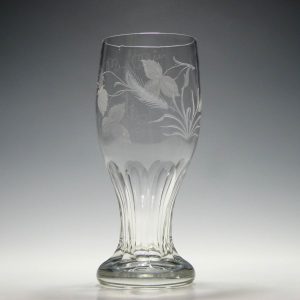 Engraved Victorian Quart Ale Glass c1890
