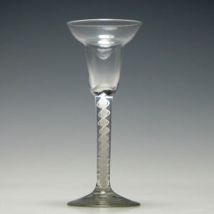 Georgian Opaque Twist Wine Glass With Saucer Top Bowl c1760 - Was £200