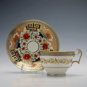 Swansea Porcelain Teacup & Saucer c1815